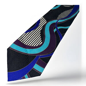 Portofino Collection Silk Tie Abstract Design Made In Italy